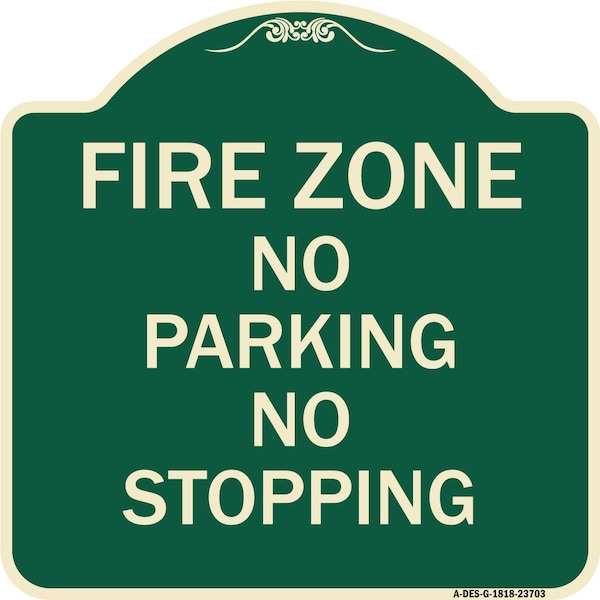 Signmission No Parking No Stopping Heavy-Gauge Aluminum Architectural Sign, 18" x 18", G-1818-23703 A-DES-G-1818-23703 - main